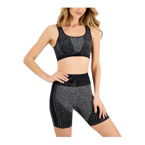 NWT ID Ideology Women's Colorblocked Seamless Bra, Deep Black Size Small - Picture 3 of 3